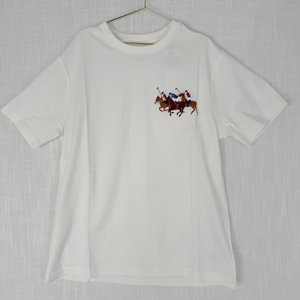 Polo Ralph Lauren boys Triple Pony Graphic T-Shirt  Size 10/12 NWI